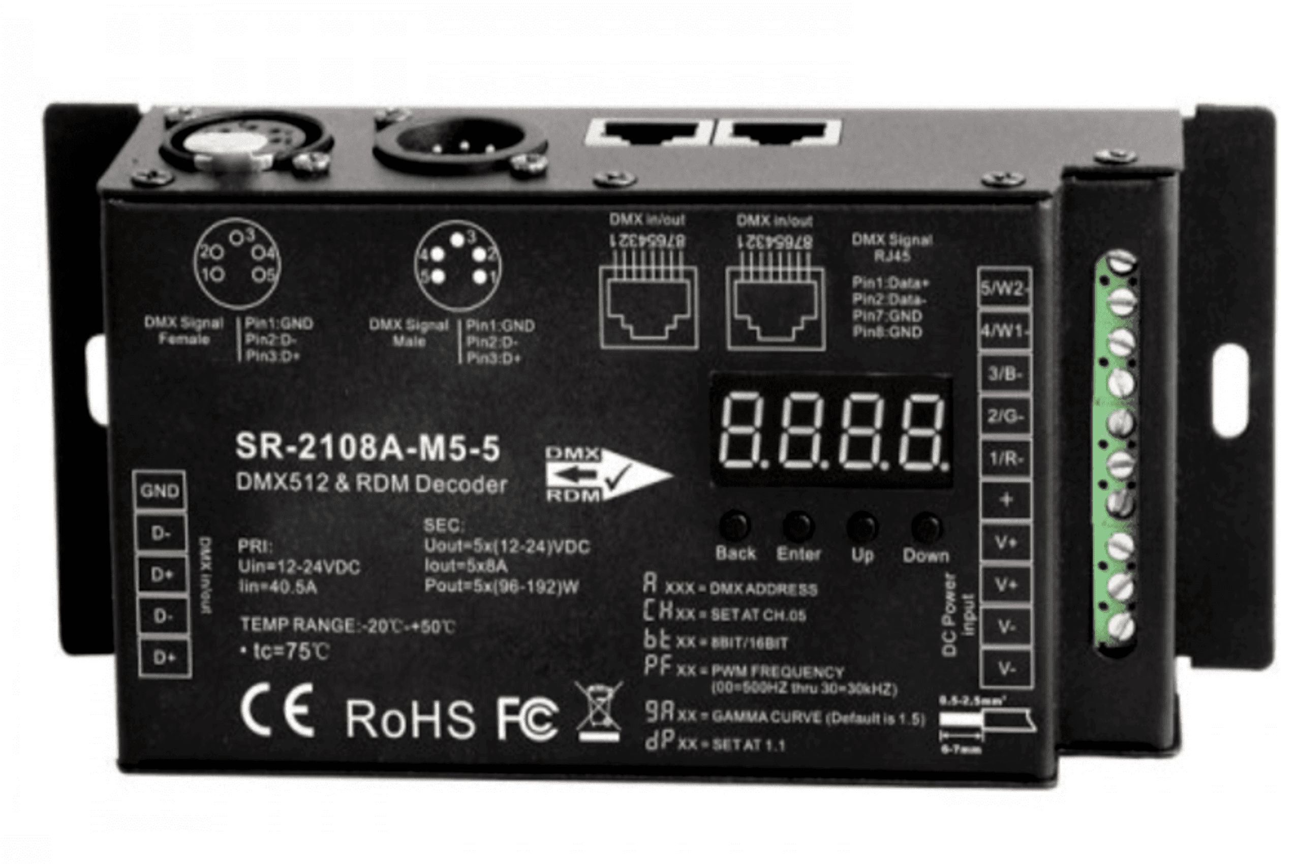 Led123 Endcaps REC-2108A-DMX-M5-3 image
